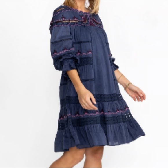 Johnny Was Embroidered Reina Linen Oversized Dress XS - Picture 10 of 14